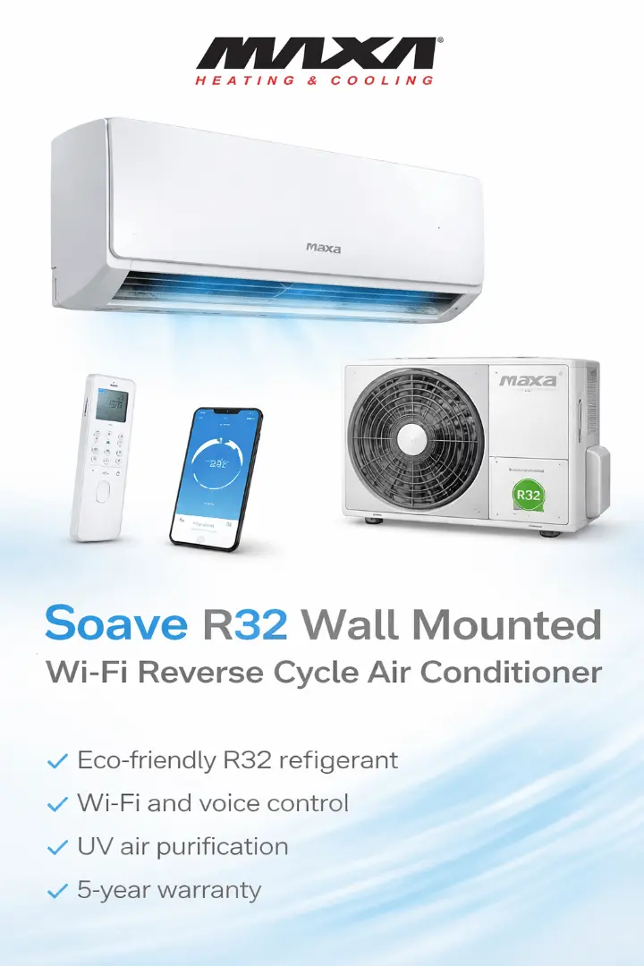 Soave R32 Wall Mounted Wi-Fi Reverse Cycle Air Conditioner
